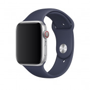 Apple Sport Band S/M & M/L - оригинална силиконова каишка за Apple Watch 38мм, 40мм (тъмносин) (retail)