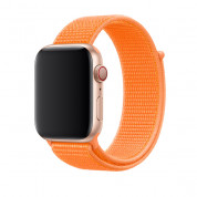 Apple Papaya Sport Loop - оригинална текстилна каишка за Apple Watch 38мм, 40мм, 41мм (оранжев)