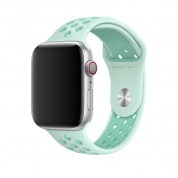 Apple Watch Nike+ Sport Band - оригинална силиконова каишка за Apple Watch 38мм, 40мм (светлосин) 