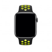 Apple Watch Nike+ Sport Band - оригинална силиконова каишка за Apple Watch 38мм, 40мм (черен-жълт)  1