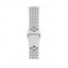 Apple Watch Nike+ Sport Band Pure Platinum - оригинална силиконова каишка за Apple Watch 38мм, 40мм, 41мм (светлосив-черен)  3