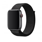 Apple Black Sport Loop - оригинална текстилна каишка за Apple Watch 38мм, 40мм (черен)