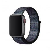 Apple Watch Nike Sport Loop - оригинална текстилна каишка за Apple Watch 38мм, 40мм (черен-лилав)