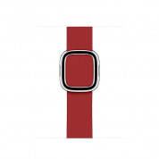Apple Modern Buckle Band Small - оригинална кожена каишка за Apple Watch 38мм, 40мм, 41мм (червен) 2