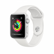 Apple Watch Series 3, 38mm Silver Aluminum Case with White Sport Band - умен часовник от Apple