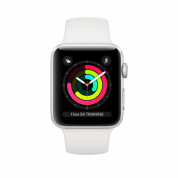 Apple Watch Series 3, 42mm Silver Aluminum Case with White Sport Band - умен часовник от Apple 1