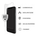Skech Protection 360 Plus Pack - комплект удароустойчив кейс, стъклено защитно покритие и Lightning USB кабел за iPhone XR (брокат) 4