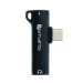 4smarts USB-C to USB-C & 3.5mm Splitter SoundSplit Mini - пасивен адаптер USB-C към 3.5 мм. аудио изход и USB-C изход за устройства с USB-C порт (черен) 1