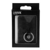 4smarts LAVAVIK Card Holder with Finger Ring and Stand Function - поставка с джоб за документи и карти, прикрепяща се към всяко мобилно устройство (черен) 2