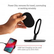 TwelveSouth HiRise Wireless 2-in-1 Desktop Charging Stand with removable travel charger (black) 2