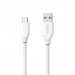 Anker Powerline USB-A to USB-C 3.0 Cable - бърз и издръжлив кабел за зареждане на устройства с USB-C порт (90 см) (бял) 1
