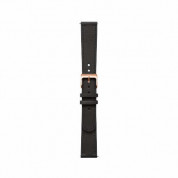 Withings Leather Band Rose Gold Buckle 18mm - оригинална кожена каишка за Withings Steel HR Sport, Steel HR (36mm) и други часовници с 18мм захват (черен) 1