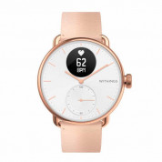 Withings Leather Band Rose Gold Buckle 18mm for Withings Steel, Steel HR (36mm) and other 18mm watches (beige) 2