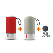 Libratone Zipp Mini Multiroom Set + Cover - комплект 2 броя безжични спийкъра и кавър за мобилни устройства (червен-сив)