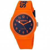 Superdry Urban Stealth Quartz Watch SYG164O - унисекс часовник със силиконова каишка (оранжев)