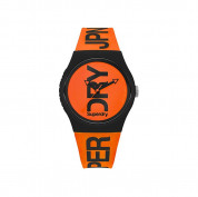 Superdry Urban Stealth Quartz Watch SYG189OB - водоустойчив часовник със силиконова каишка (оранжев)
