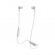 Audio-Technica ATH-CKR35BTSV Sound Reality Tooth Wireless in-Ear Headphones with in-Line Mic & Control, White 