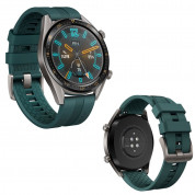 Huawei Watch GT FORTUNA B19I - умен часовник с GPS за Android и iOS (тъмнозелен-силиконова каишка) 1