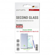 4smarts Second Glass Curved 3D UltraSonix with Colour Frame - калено стъклено защитно покритие с извити ръбове за Samsung Galaxy Note 10 Plus, Note 10 Plus 5G (черен-прозрачен) 2