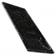 Spigen Liquid Crystal Glitter Case - тънък качествен силиконов (TPU) калъф за Samsung Galaxy Note 10 Plus (прозрачен)  4