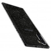Spigen Liquid Crystal Glitter Case - тънък качествен силиконов (TPU) калъф за Samsung Galaxy Note 10 (прозрачен)  4