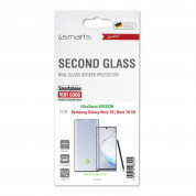 4smarts Second Glass UltraSonix with Colour Frame - калено стъклено защитно покритие с извити ръбове за Samsung Galaxy Note 10, Note 10 5G (черен-прозрачен) 2