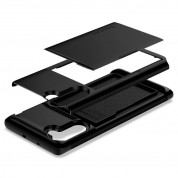 Spigen Slim Armor CS Case - хибриден кейс с отделение за кр. карти и най-висока степен на защита за Samsung Galaxy Note 10 (черен) 3