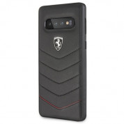 Ferrari Heritage Quilted Leather Hard Case - кожен кейс (естествена кожа) за Samsung Galaxy S10 Plus (черен) 1