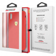 Ferrari Hard Silicone Case - силиконов (TPU) калъф за iPhone XR (червен) 4