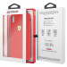 Ferrari Hard Silicone Case - силиконов (TPU) калъф за iPhone XR (червен) 5