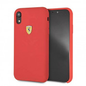 Ferrari Hard Silicone Case - силиконов (TPU) калъф за iPhone XR (червен) 1