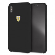 Ferrari Hard Silicone Case - силиконов (TPU) калъф за iPhone XS Max (черен) 1