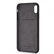 Ferrari Hard Silicone Case - силиконов (TPU) калъф за iPhone XS, iPhone X (черен) 2
