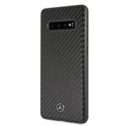 Mercedes-Benz Dynamic Leather Hard Case - дизайнерски кожен кейс за Samsung Galaxy S10 (черен) 1
