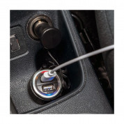 Omega Car Charger 2 x USB 3.1A with Cable  - зарядно за кола със 2 x USB порта и удължителен кабел (черен) 2