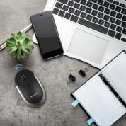 Macally Bluetooth Optical Quiet Click Mouse - безжична блутут мишка за PC и Mac (тъмносив-черен)  5