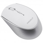 Macally Rechargeable Bluetooth Optical Mouse - презареждаема безжична блутут мишка за PC и Mac (бял-сребрист) 