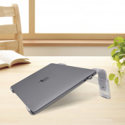 Macally Adjustable Aluminum Laptop Stand - регулируема алуминиева поставка за лаптоп поставка за MacBook и лаптопи (сребриста) 8