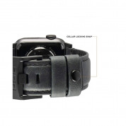 Urban Armor Gear Leather Strap for Apple Watch 42mm, 44mm, 45mm (black) 5