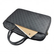 Guess UpTown Laptop Bag - луксозна дизайнерска чанта с дръжки и презрамка за преносими компютри до 16 инча (сива) 3