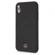 Mercedes-Benz Silicone Hard Case - силиконов (TPU) калъф за iPhone XR (черен)