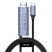 Baseus USB-C to HDMI Cable (CATCY-D0G) -  видео кабел за свързване от USB-C към HDMI 4K и PD 60W за устройства с USB-C порт (черен) 1