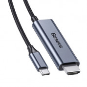 Baseus USB-C to HDMI Cable (CATCY-D0G) -  видео кабел за свързване от USB-C към HDMI 4K и PD 60W за устройства с USB-C порт (черен) 3