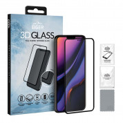 Eiger 3D Glass Full Screen Tempered Glass Screen Protector - калено стъклено защитно покритие с извити ръбове за целия дисплей на iPhone 11 Pro, iPhone XS, iPhone X (черен-прозрачен)