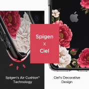 Spigen Ciel Red Floral Case - дизайнерски удароустойчив кейс за iPhone 11 Pro Max (прозрачен) 3