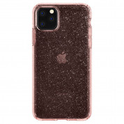Spigen Liquid Crystal Glitter Case - тънък силиконов (TPU) калъф за iPhone 11 Pro Max (розов)  3
