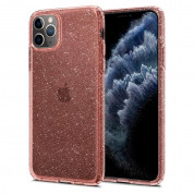 Spigen Liquid Crystal Glitter Case - тънък силиконов (TPU) калъф за iPhone 11 Pro Max (розов)  1