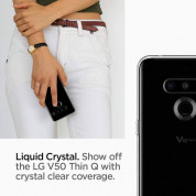 Spigen Liquid Crystal Case - тънък силиконов (TPU) калъф за LG V50 ThinQ (прозрачен)  4