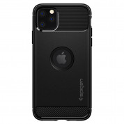 Spigen Rugged Armor Case - тънък силиконов (TPU) калъф за iPhone 11 Pro Max (черен)  1