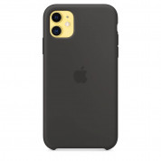 Apple Silicone Case - оригинален силиконов кейс за iPhone 11 (черен) 4